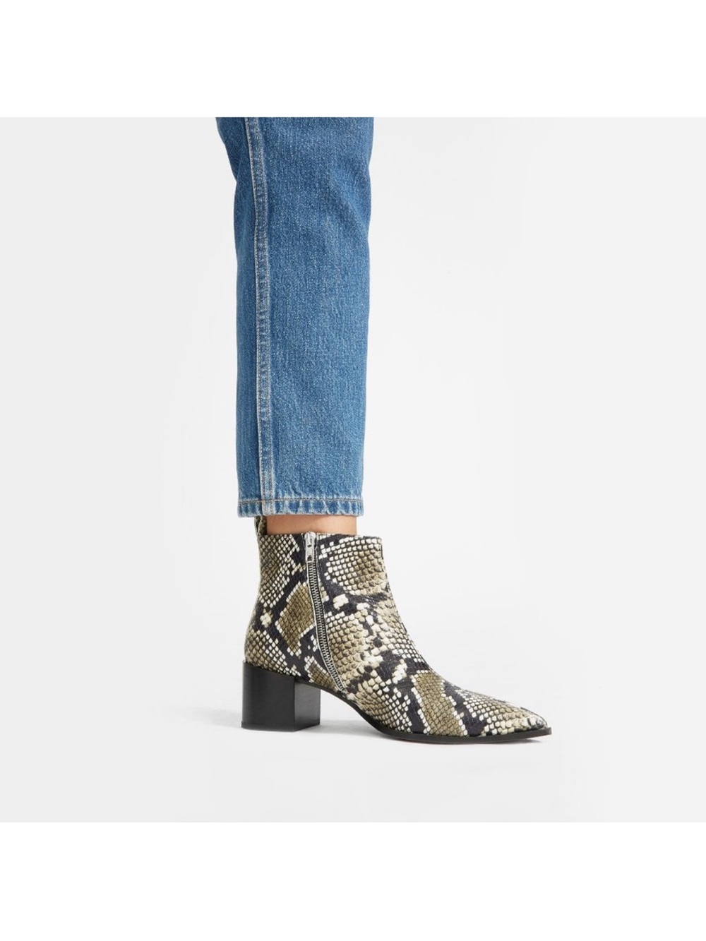 Everlane Boss Boot Snakeskin Sz 7.5